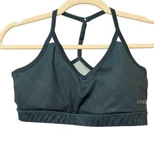AR33 Green Padded Sports Bra Womens Small Athletic Gym Top Modest Gorpcore Top